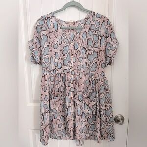Altar'd State Women's multi Dress. Size small snake skin print.